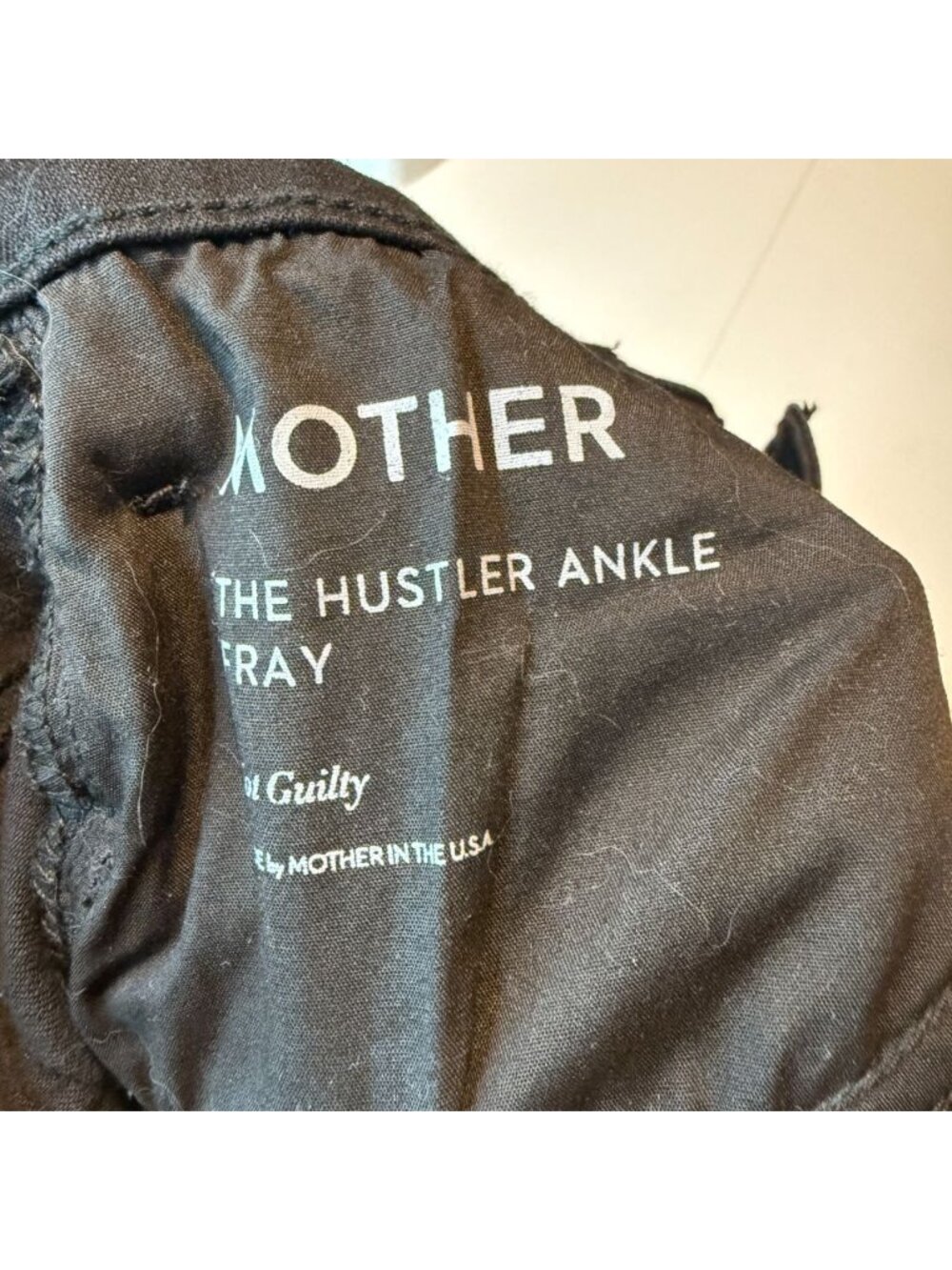 MOTHER Women 30 The Hustler Ankle Jean Fray Black Denim Flare Leg Pant High Rise - Picture 5 of 12